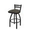 Holland Bar Stool Co 30" Low Back Swivel Bar Stool, Black Wrinkle, Graph Chalice Seat 41130BW019 - alternate 1